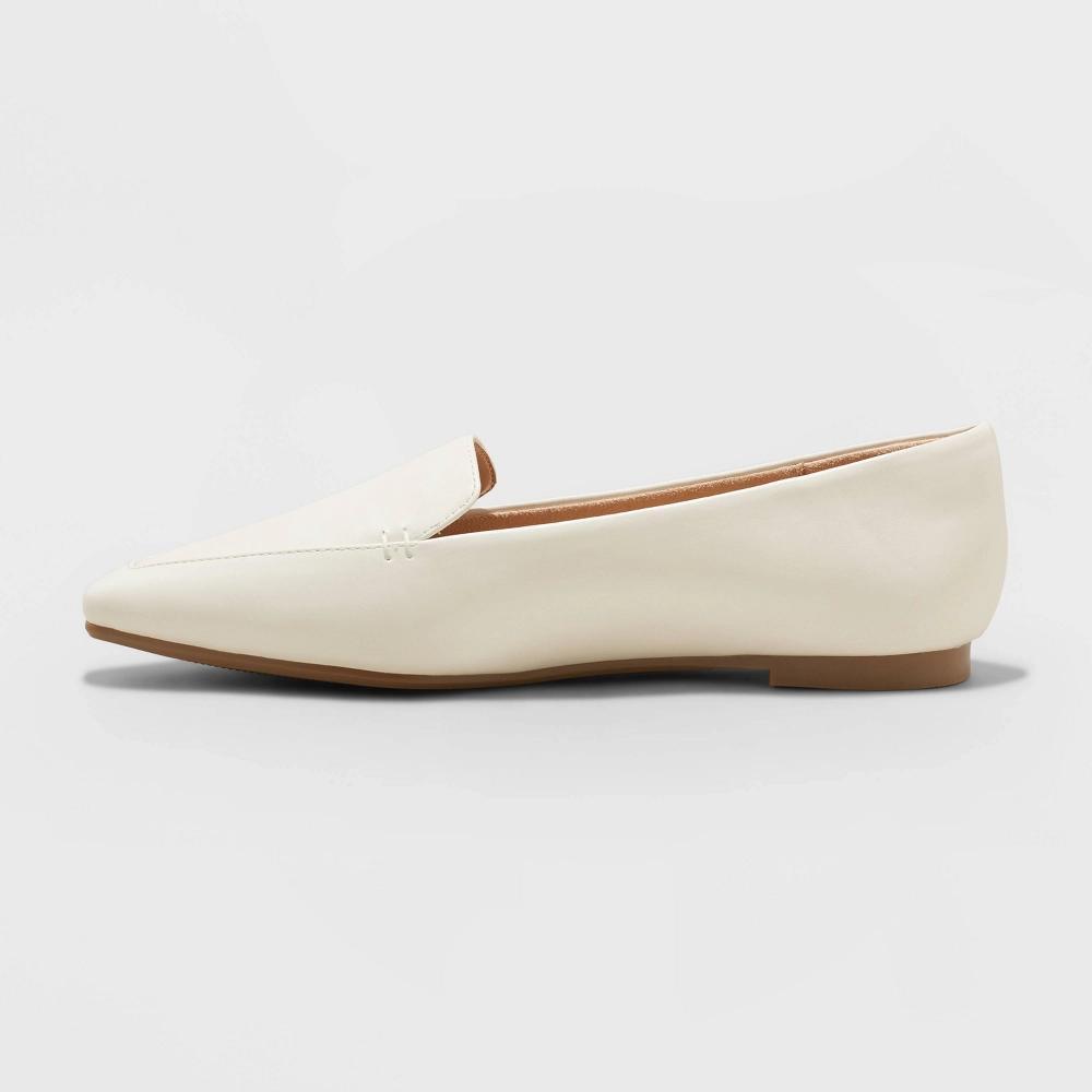Womens Hayes Loafer Flats with Memory Foam Insole - A New Day Cream 12: Slip- Toe, Non-Marking Outsole, Medium Width Product Image