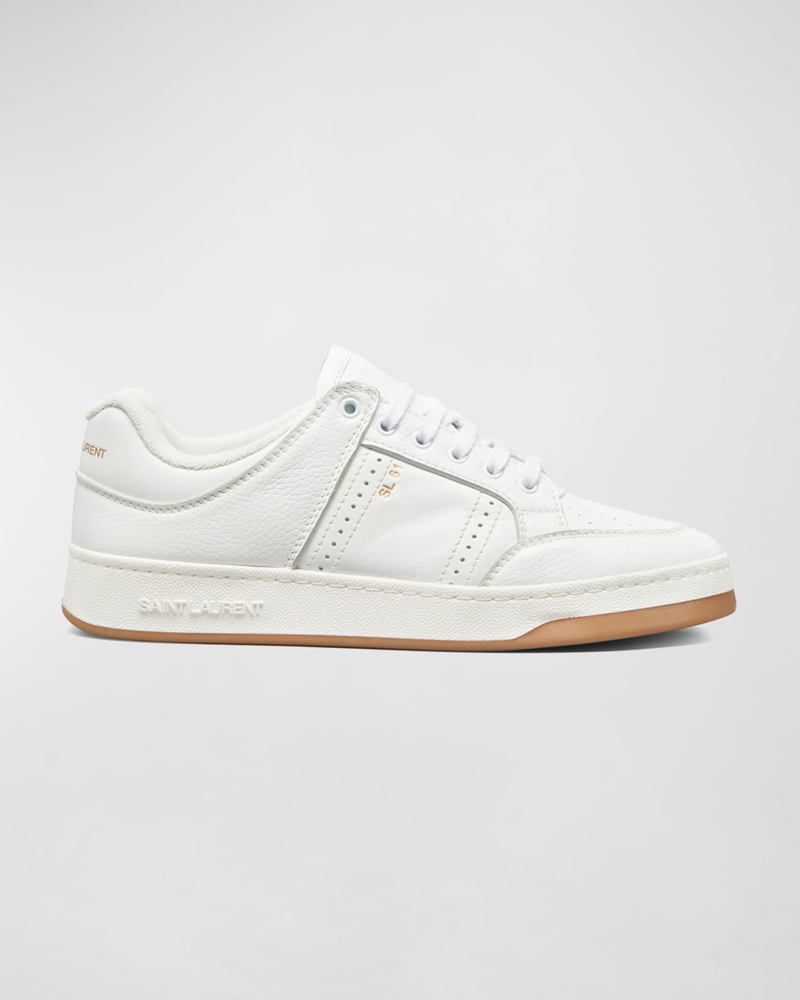 Men's SL61 Perforated Leather Low-Top Sneakers Product Image