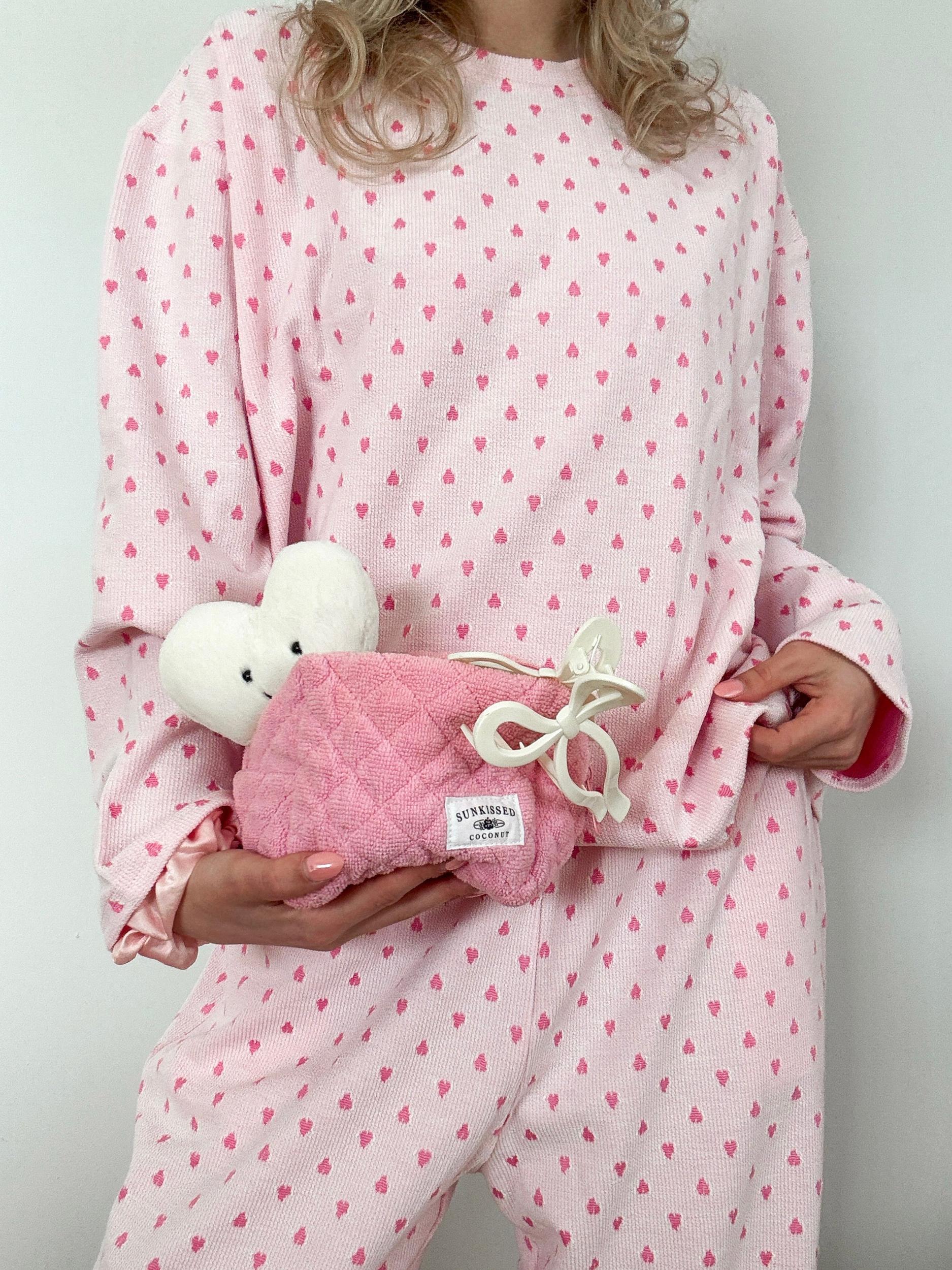Heart Long Sleeve Pajama Top Product Image