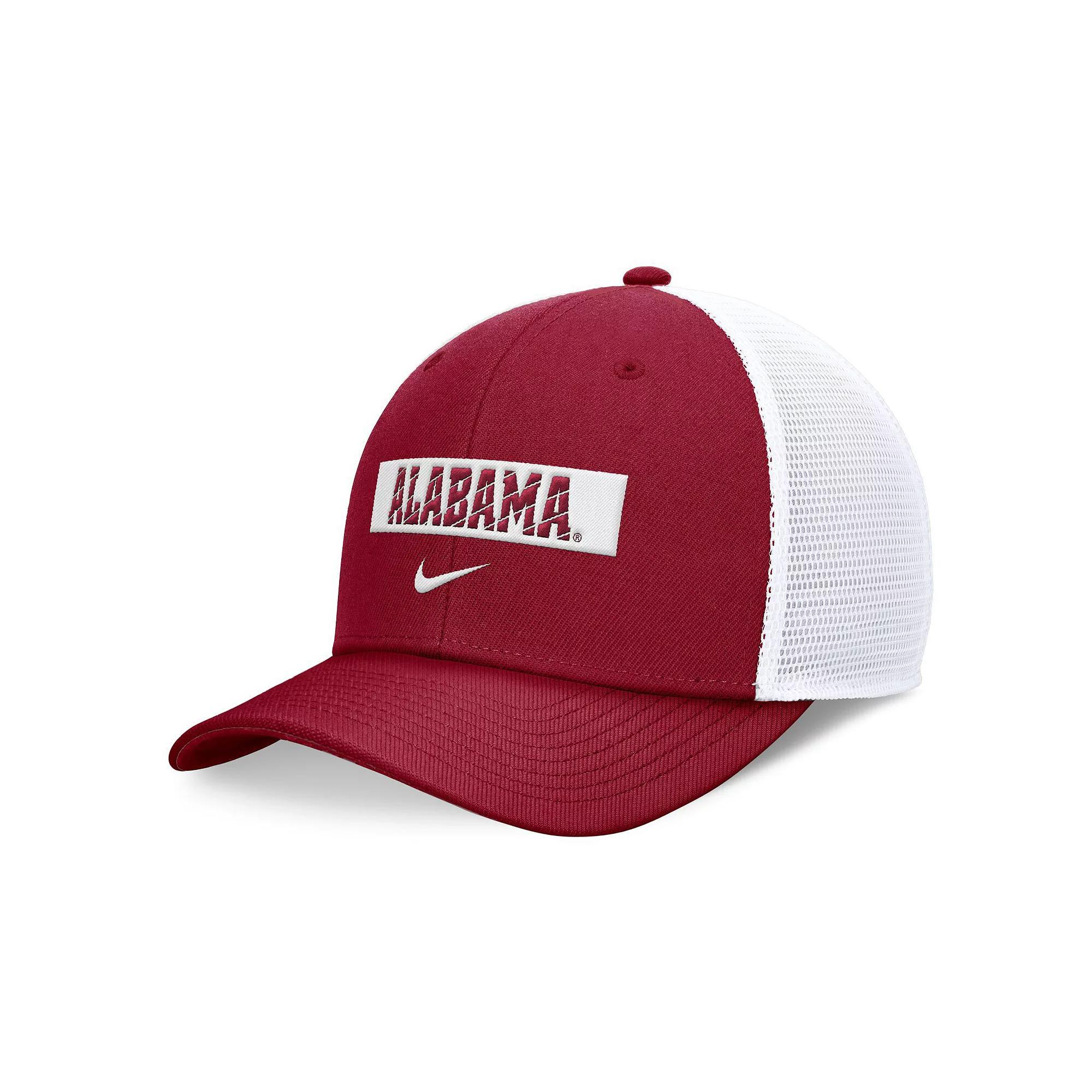 Men's Nike Crimson/White Alabama Crimson Tide 2024 Sideline Trucker Adjustable Hat, Size: Medium/Large, Red Product Image