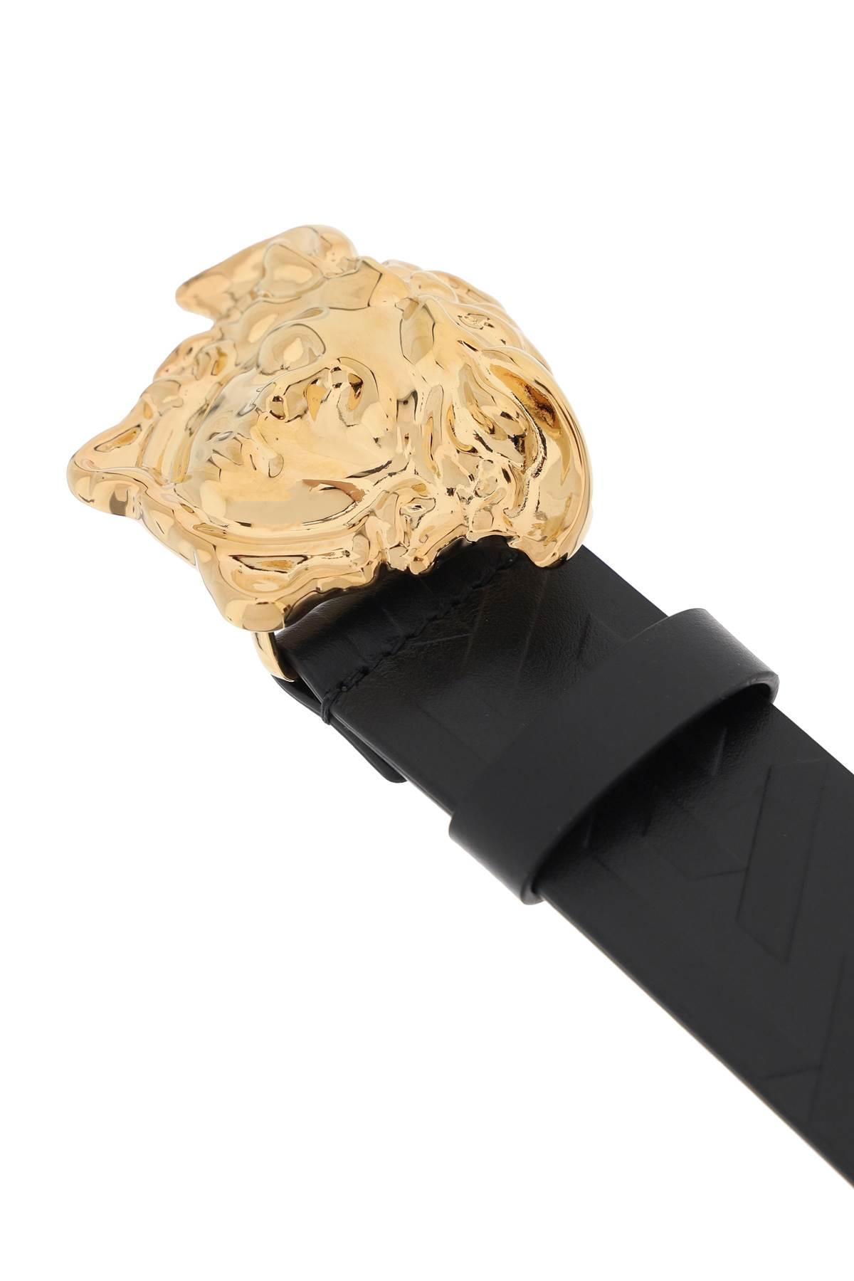 VERSACE La Medusa Leather Belt Man Belt Black Size 39.5 Calfskin Product Image