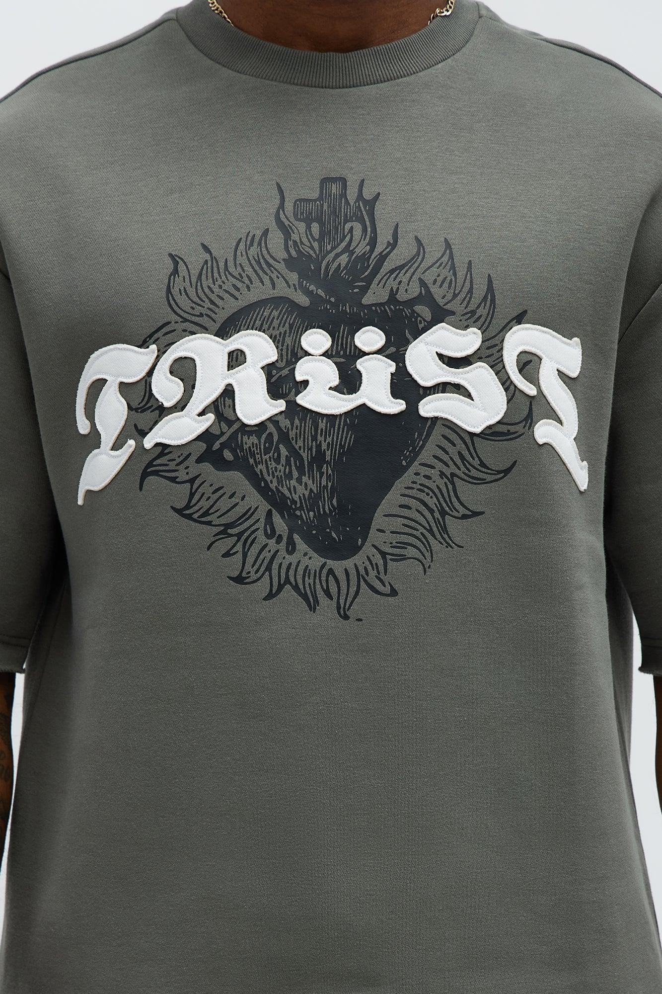 Tyson Trust Issues Short Sleeve Tee - Dark Grey Male Product Image