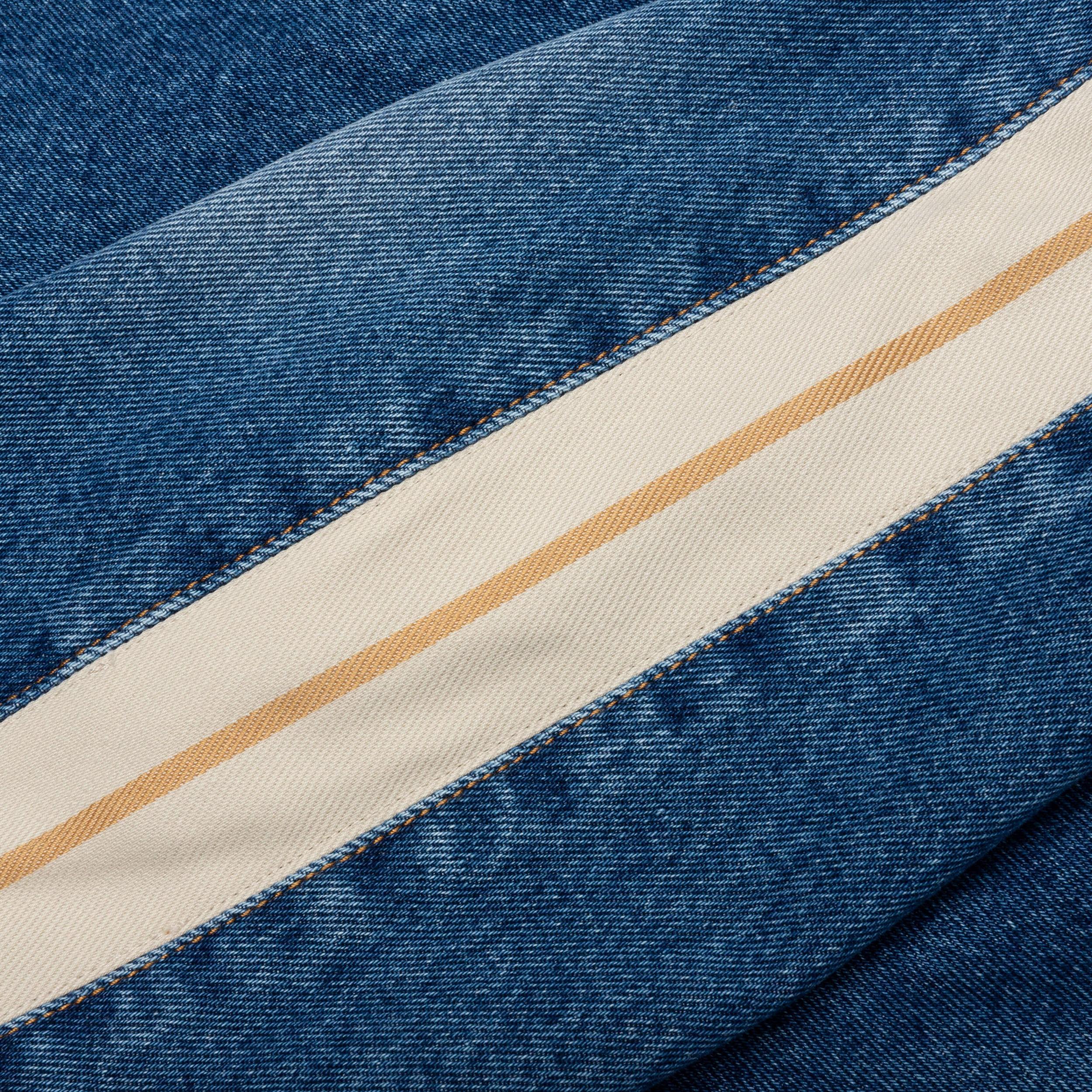 Indigo Track Denim Jacket - Light Blue Male Product Image