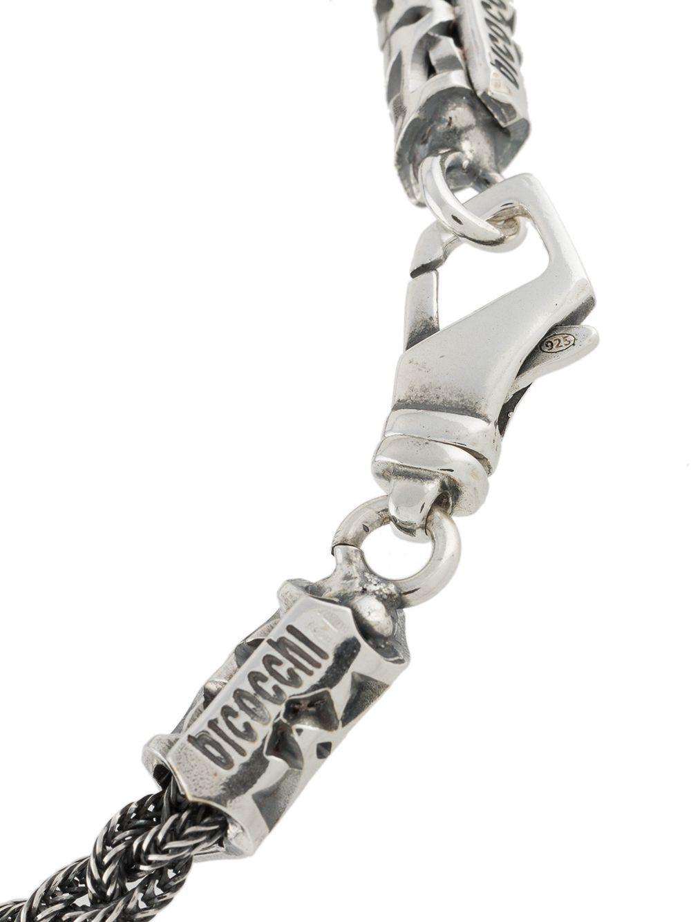 sterling silver chain plait bracelet Product Image