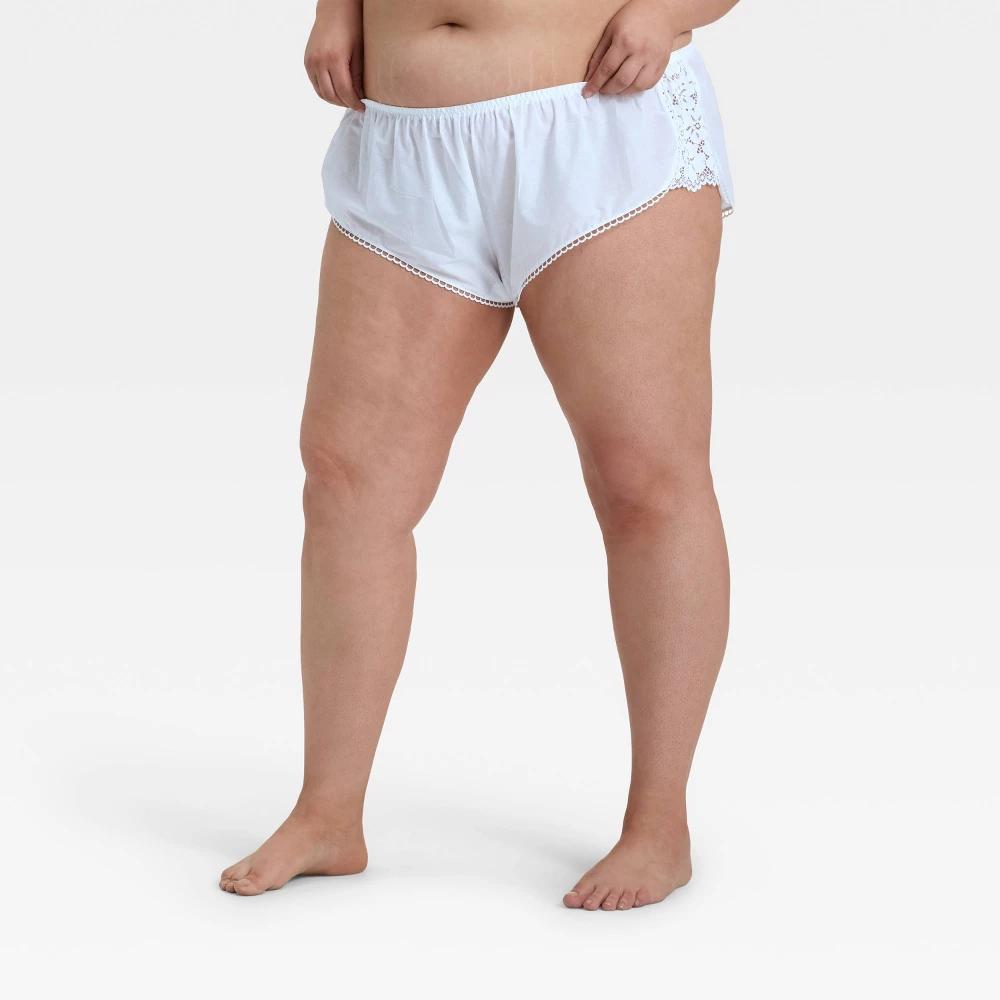 Women's Woven Cotton Lingerie Bloomer - Auden™ White Product Image