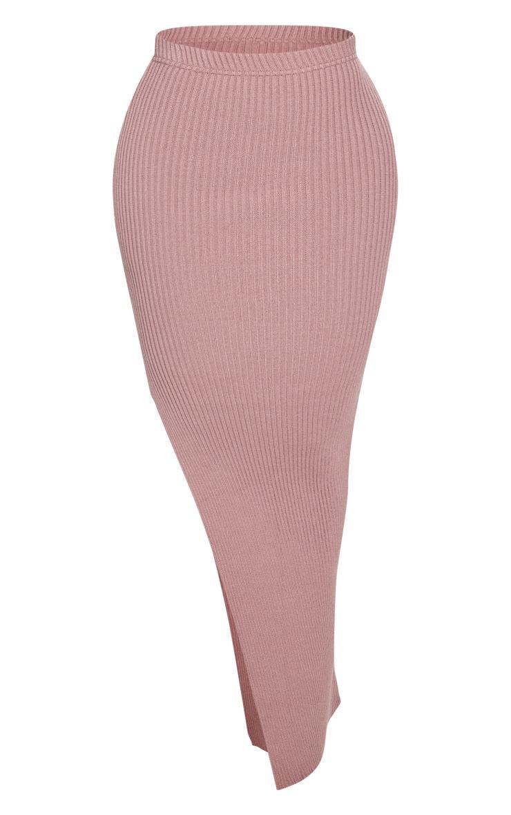 Shape Mauve Knit Split Side Detail Midaxi Skirt Product Image