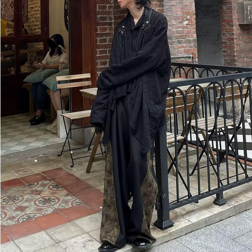 Mid Rise Patterned Wide Leg Pants Product Image