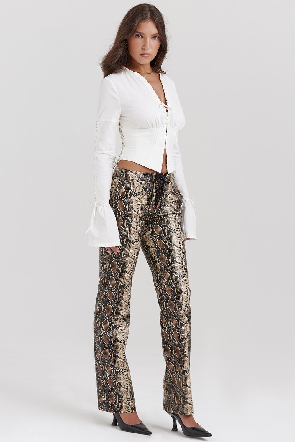 Vani Snake Print Fitted Jacket Product Image