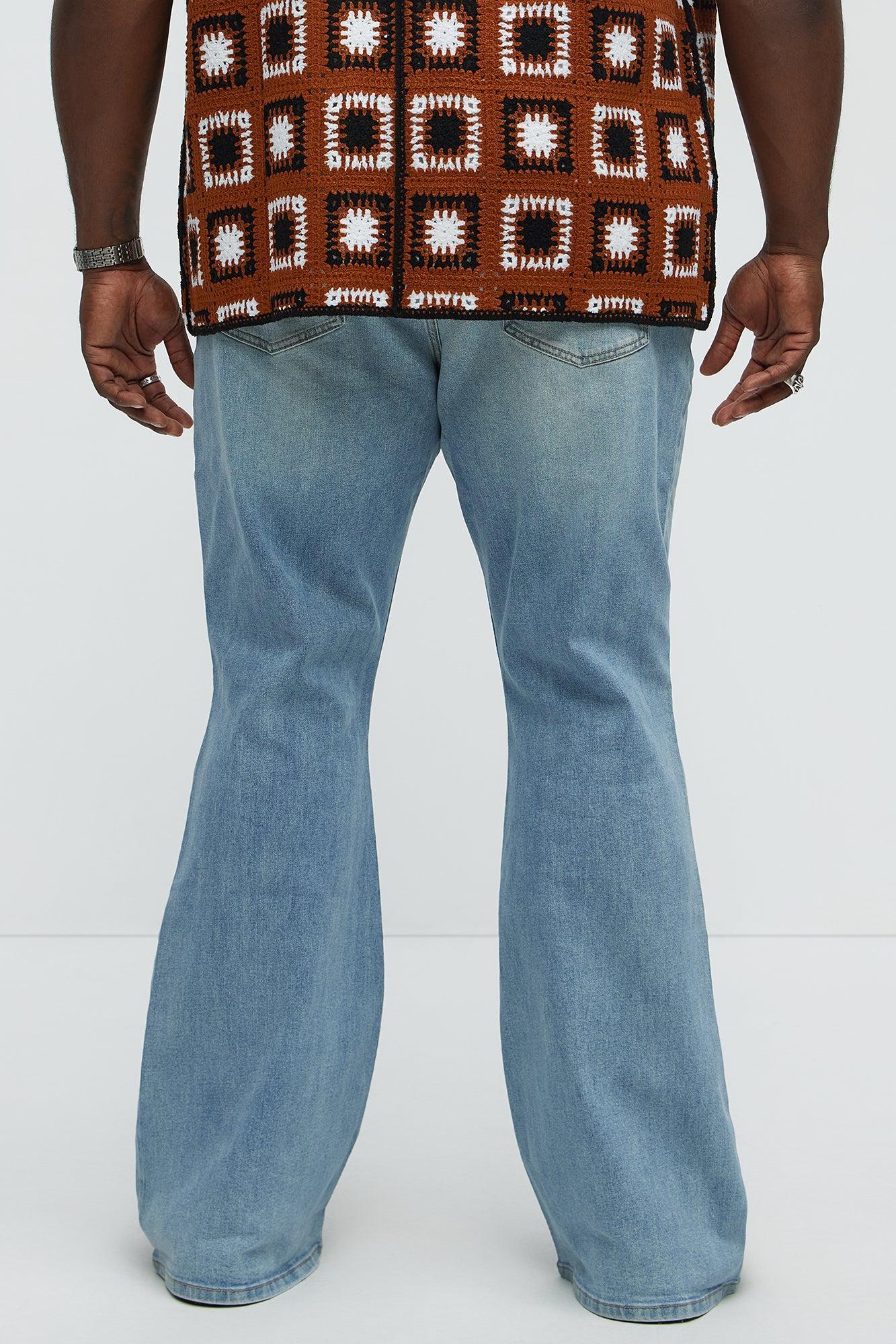 Stacked Slim Flare Grab Your Attention Jeans - Light Blue Wash Product Image
