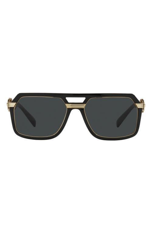 Mens Medusa Plastic Rectangle Sunglasses Product Image