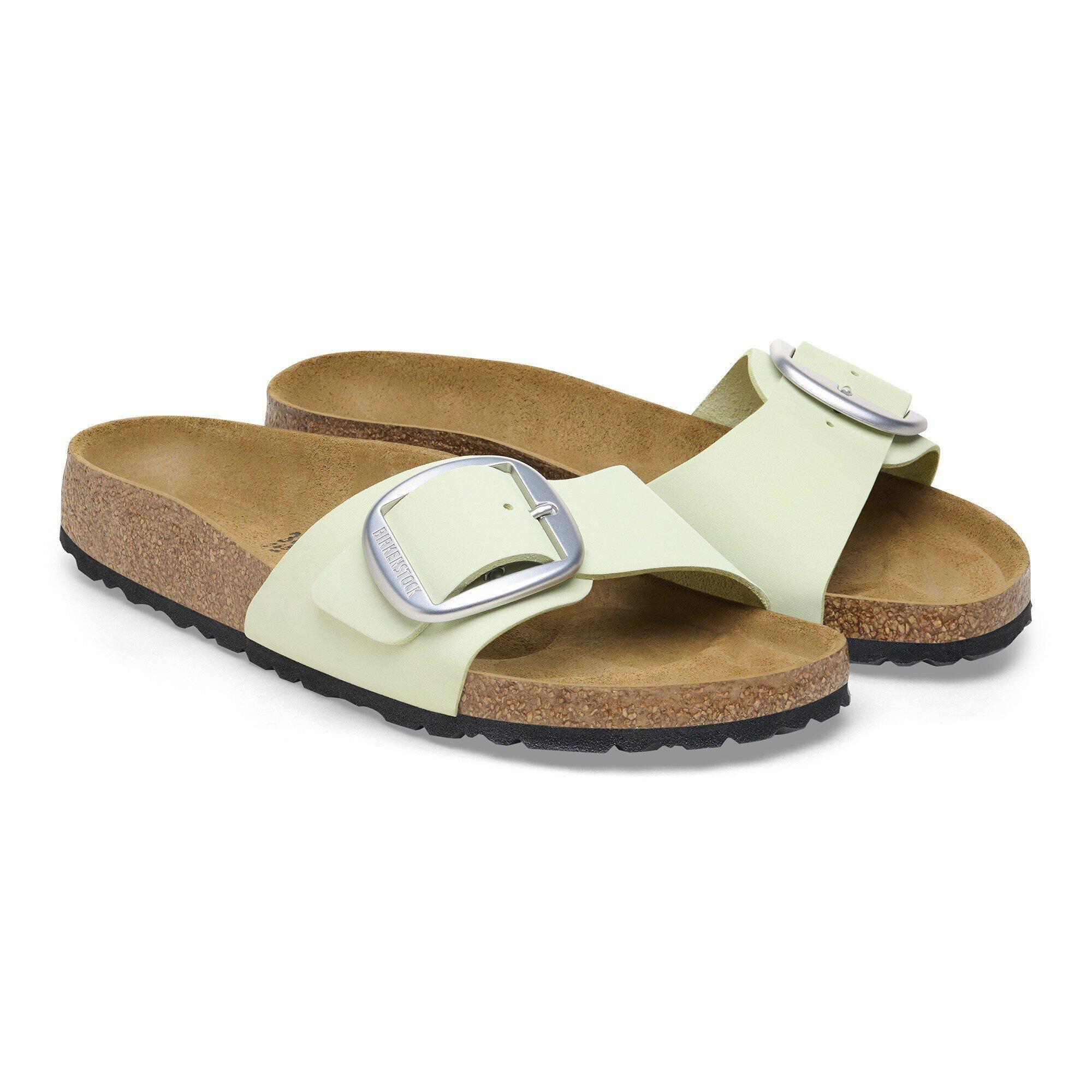Madrid Big Buckle Nubuck Leather Ecru Product Image