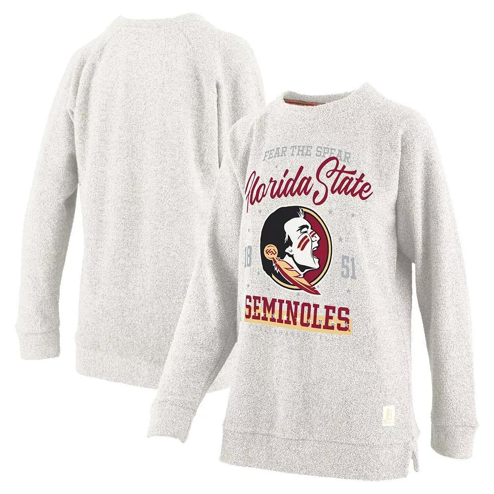 Women's Pressbox Oatmeal Florida State Seminoles Plus Size Comfy Cairo Terry Pullover Sweatshirt, Size: 2XL, Team Product Image