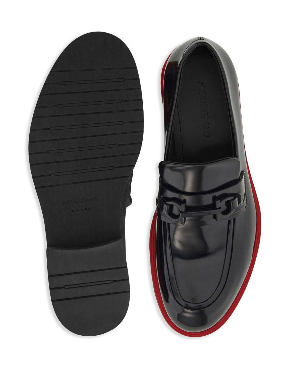 Gancini-ornament leather mocassins  Product Image