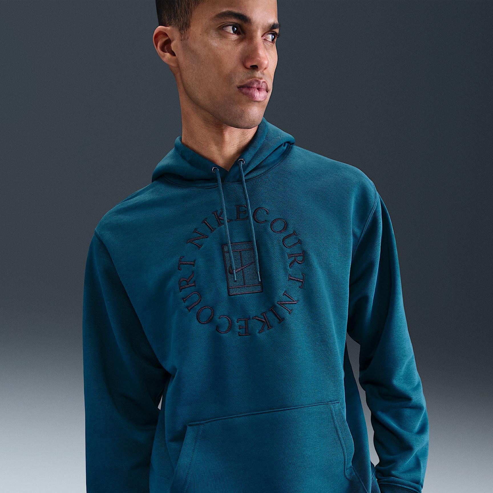 Nike Men's Court Heritage Dri-FIT French Terry Tennis Pullover Hoodie Product Image