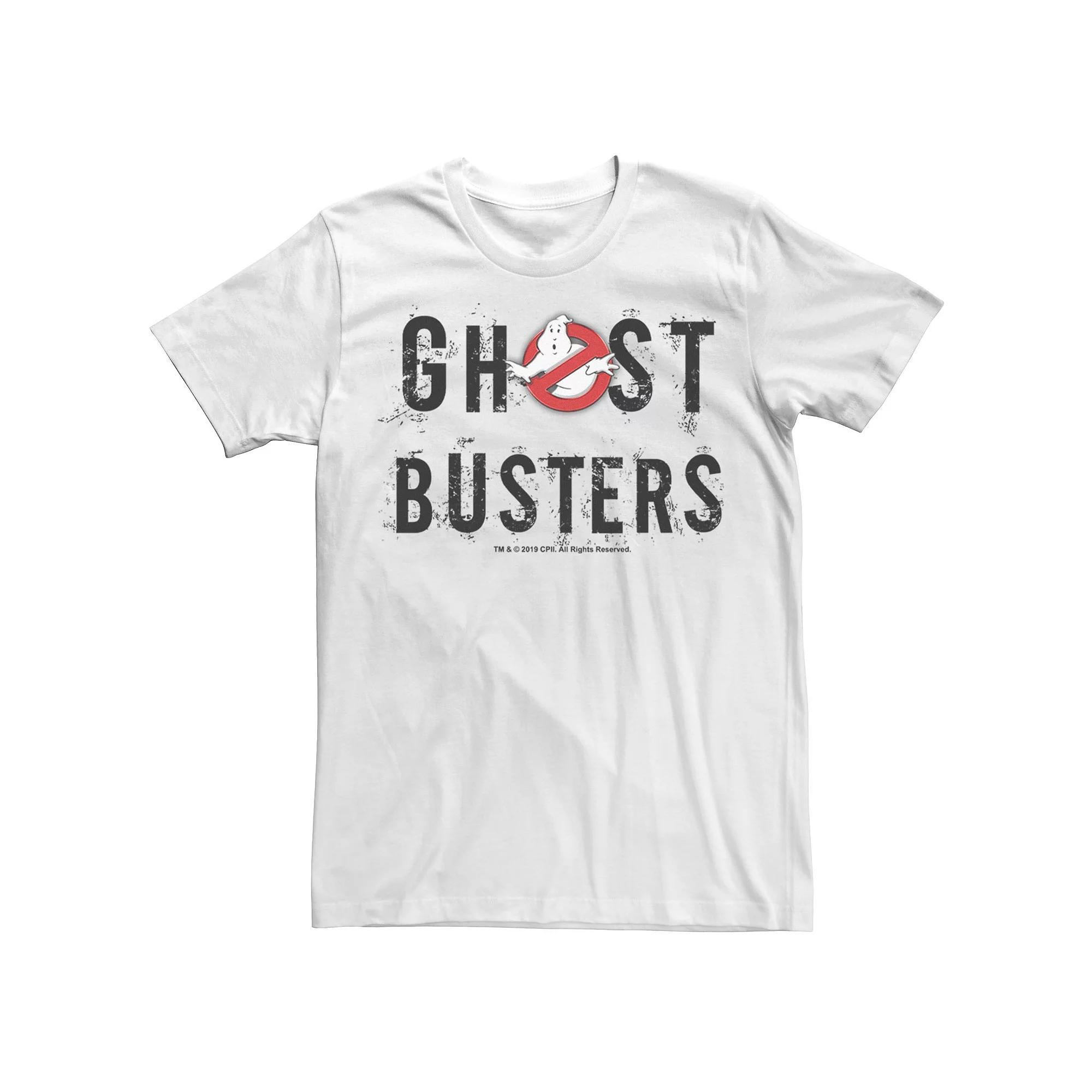 Men's Ghostbusters Distressed Logo Tee, Size: 3XL, White Product Image