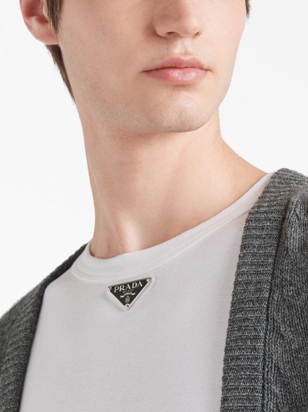 triangle-logo cotton T-shirt Product Image