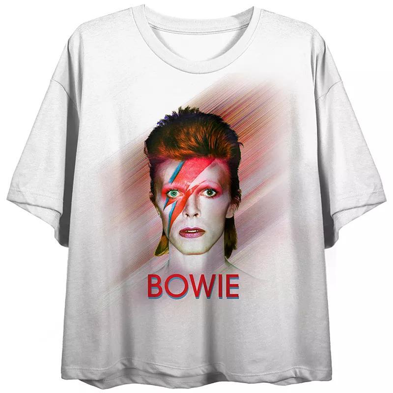 Juniors' David Bowie Graphic Tee, Girl's, Size: XL, White Product Image