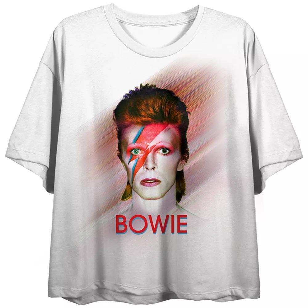Juniors' David Bowie Graphic Tee, Girl's, Size: XL, White Product Image