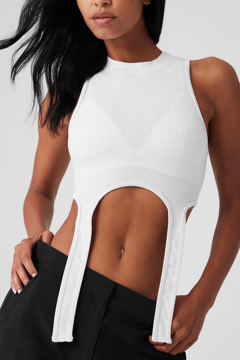 Wellness Rib Flaunt Tank - White Product Image