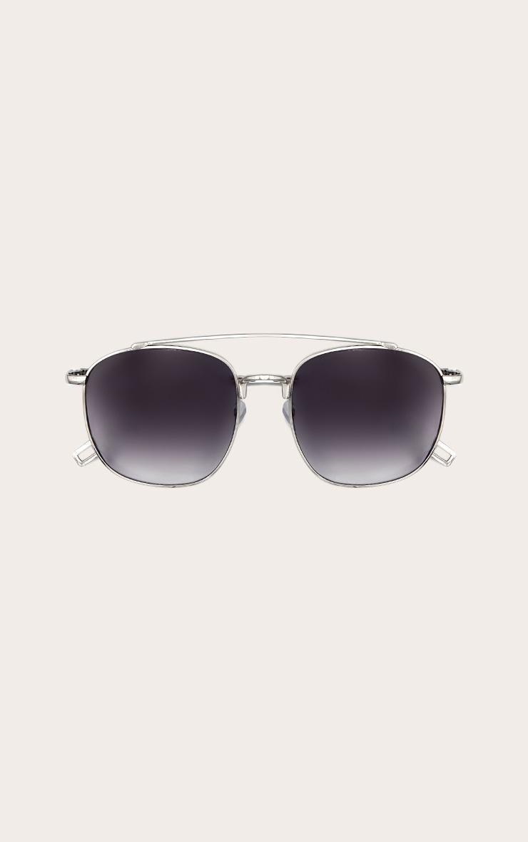 Silver Oversized Metal Frame Aviator Product Image