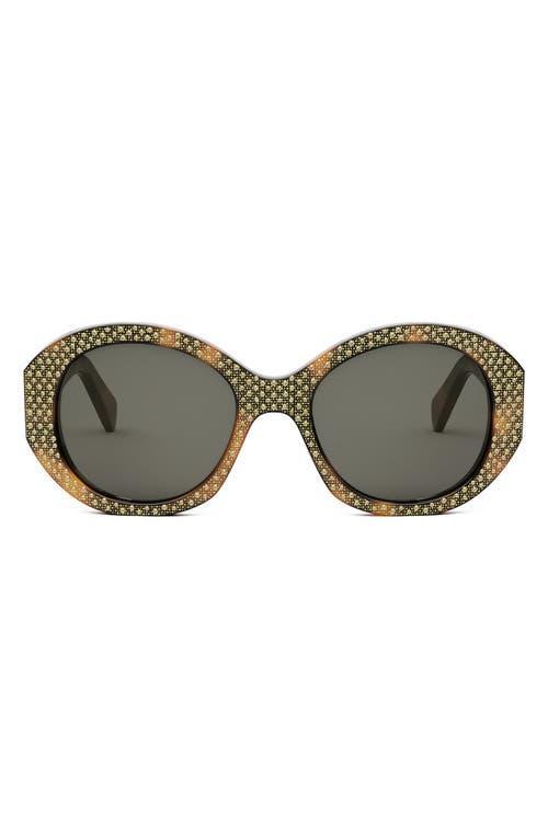 Womens 53MM Crystal-Embellished Round Sunglasses Product Image