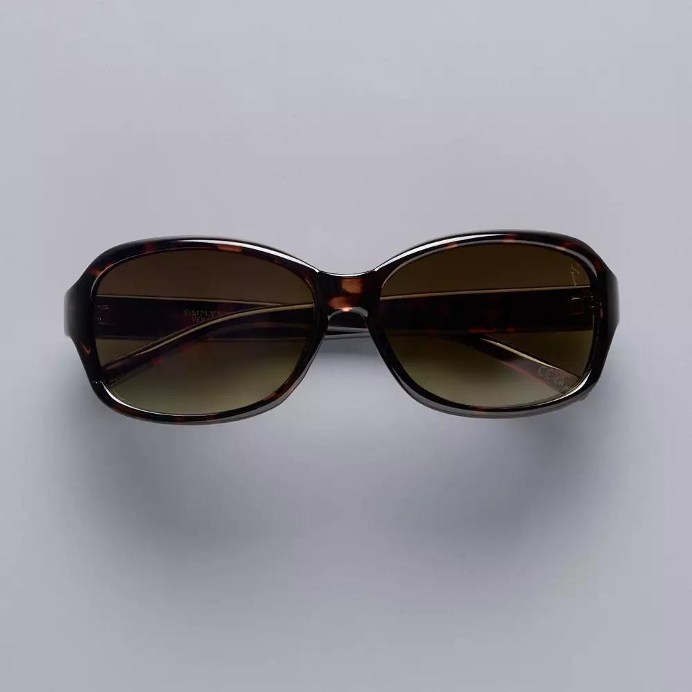 Womens Simply Vera Vera Wang Annika Rectangle Sunglasses Product Image