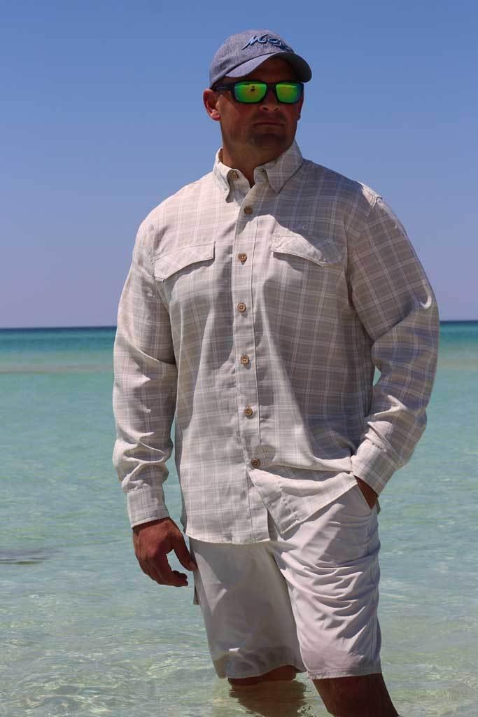 Mojo Sportswear Company Coastal Plaid Short Sleeve Men's Fishing Shirt Product Image