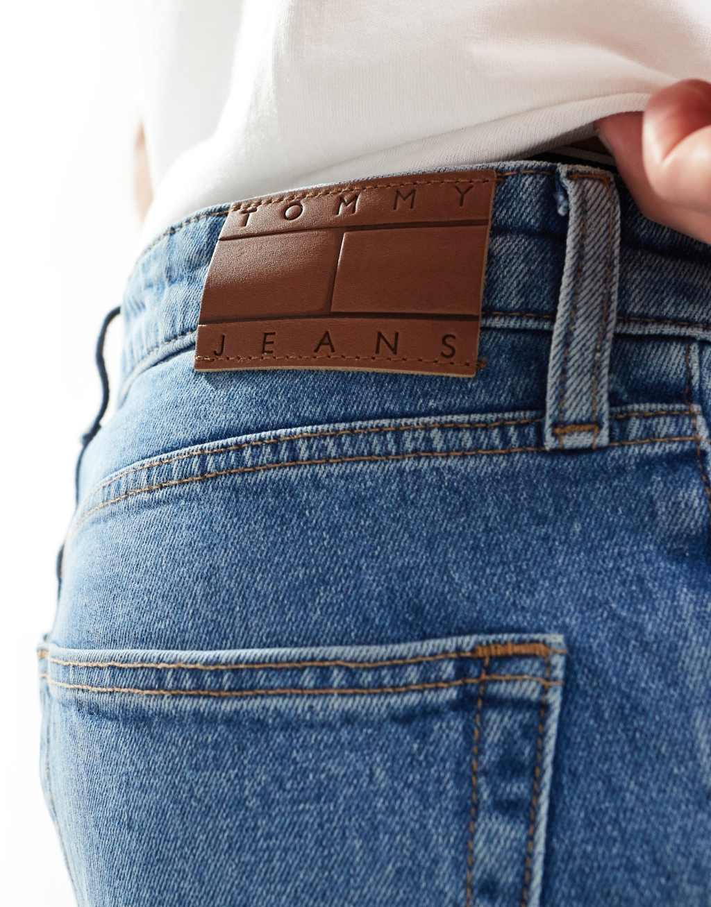 Tommy Jeans Scanton slim denim shorts in mid wash Product Image