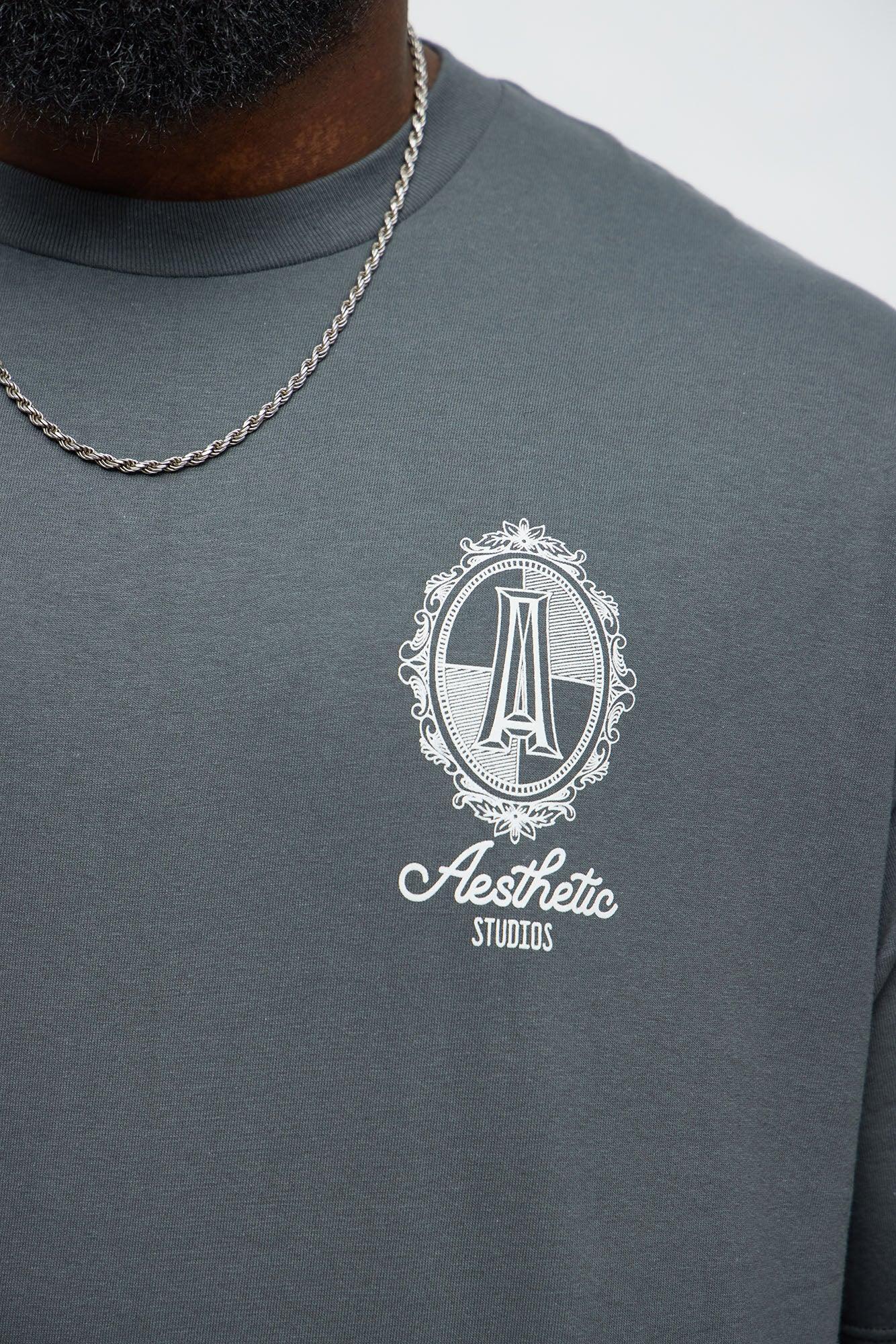 Aesthetics LA California Short Sleeve Tee - Charcoal Product Image