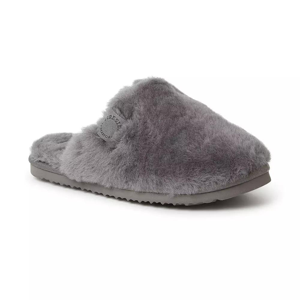 Fireside by Dearfoams Shelly Beach Scuff Women's Slippers, Size: 10, Gray Product Image