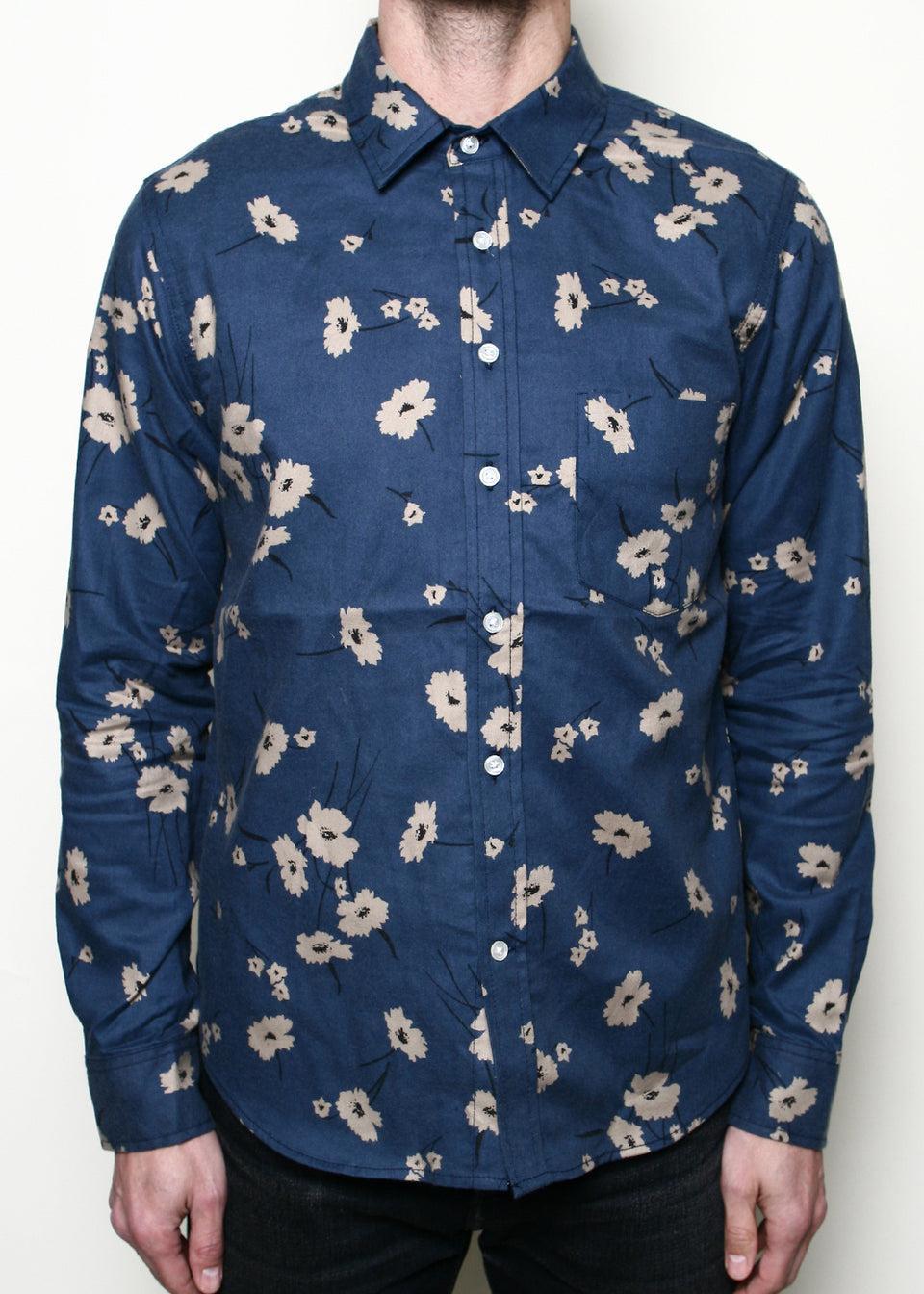 Oxford Shirt // Blue Floral Product Image