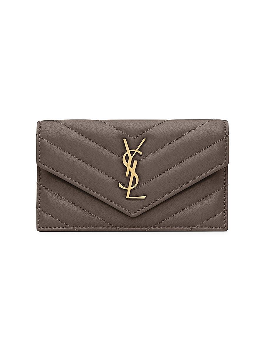 Womens Cassandre Matelasse Fragments Flap Card Case in Quilted Lambskin Product Image