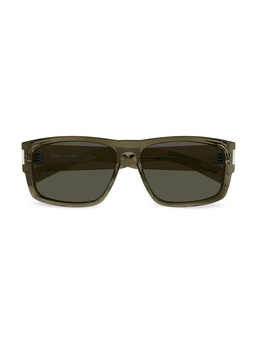 Mens Acetate-Nylon Rectangle Sunglasses Product Image