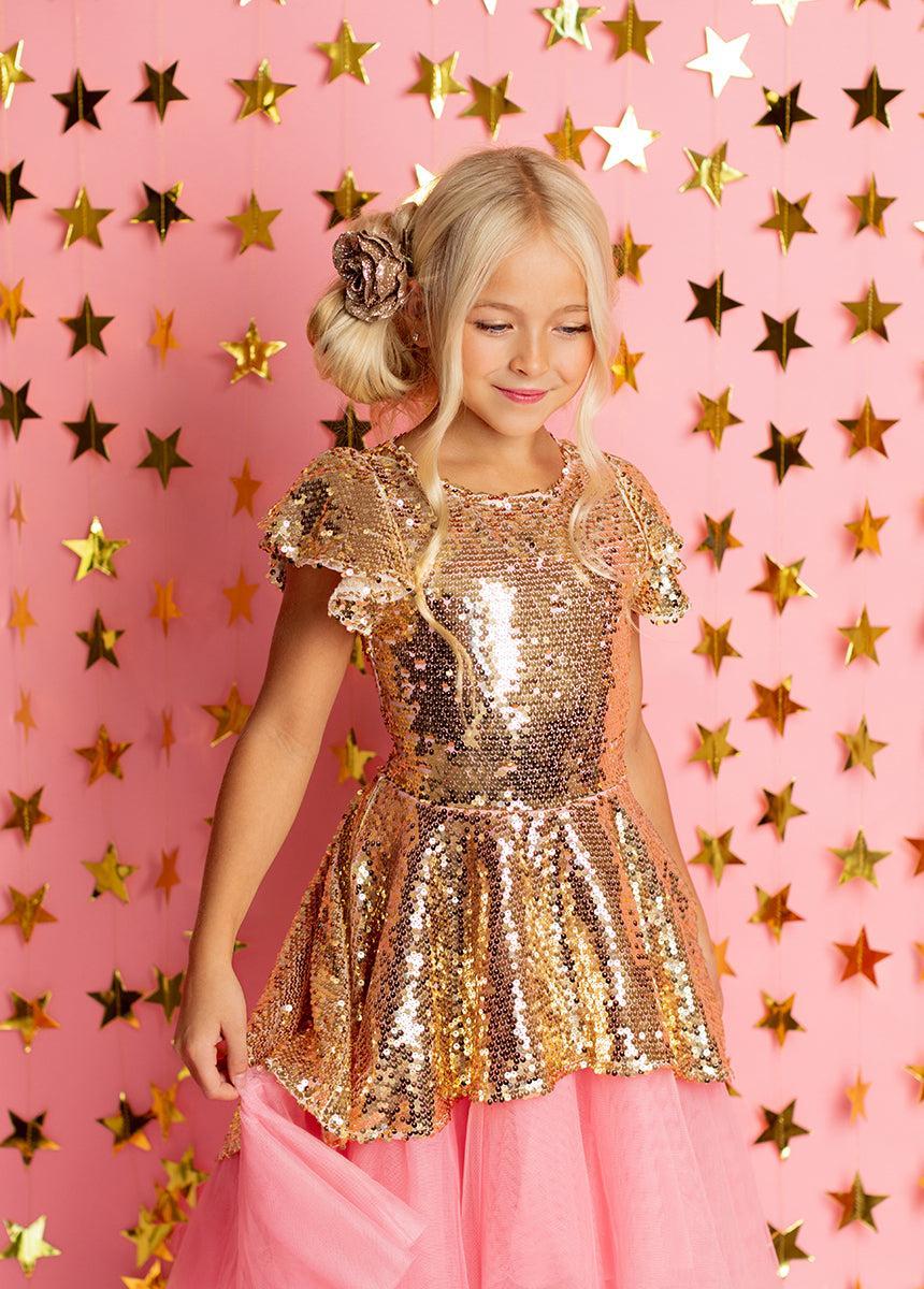 Orelia Heel in Gold Glitter Girls Product Image
