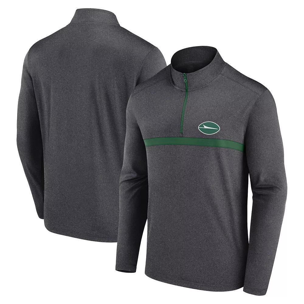 Men's Fanatics  Green New York Jets Head-to-Head Quarter-Zip Top, Size: 4XL, Charco Product Image