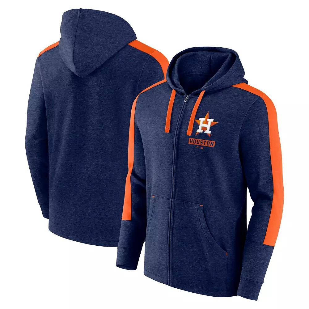 Men's Fanatics Heather Gray San Diego Padres Gains Fleece Full-Zip Hoodie, Size: 4XL, Grey Product Image
