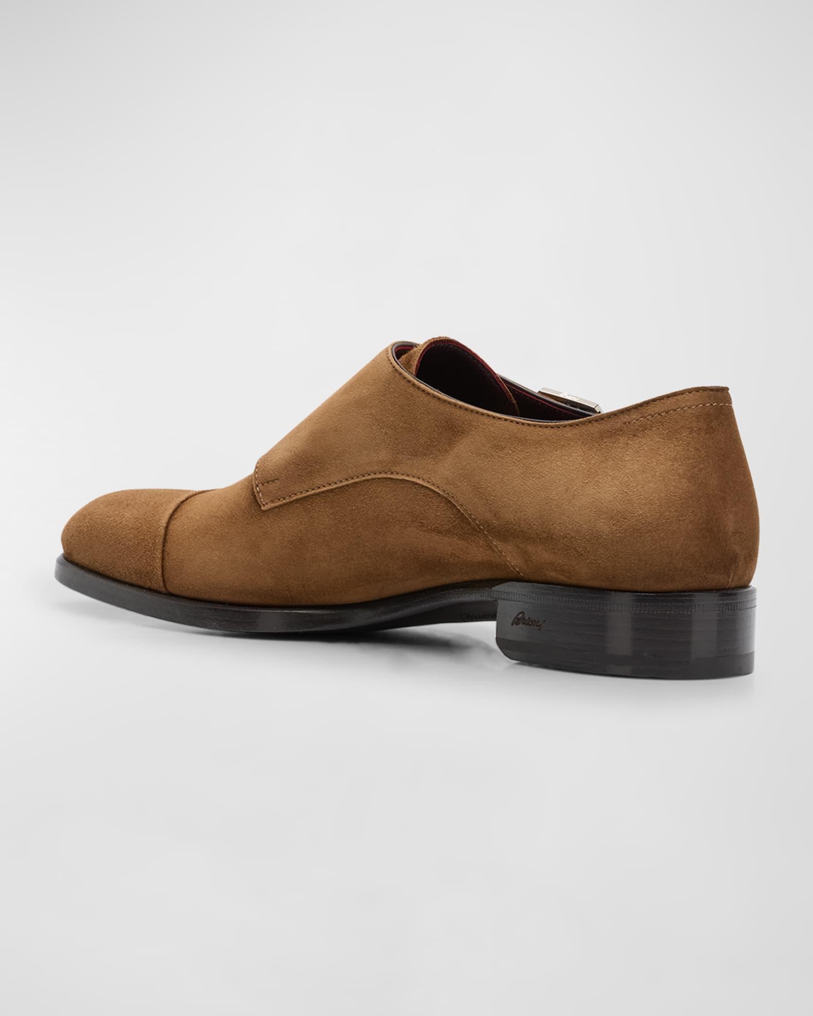 Men's York Suede Double-Monk Strap Loafers Product Image