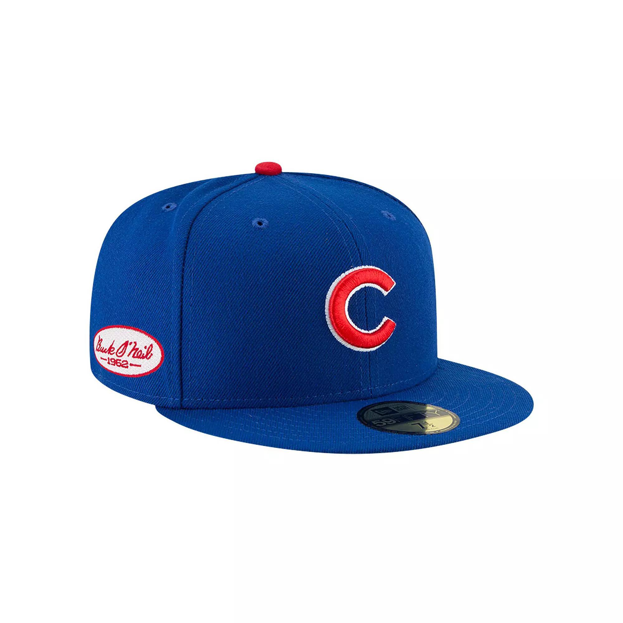 Men's New Era  Royal Chicago Cubs Buck O'Neil On Field 59FIFTY Fitted Hat, Size: 8, Blue Product Image