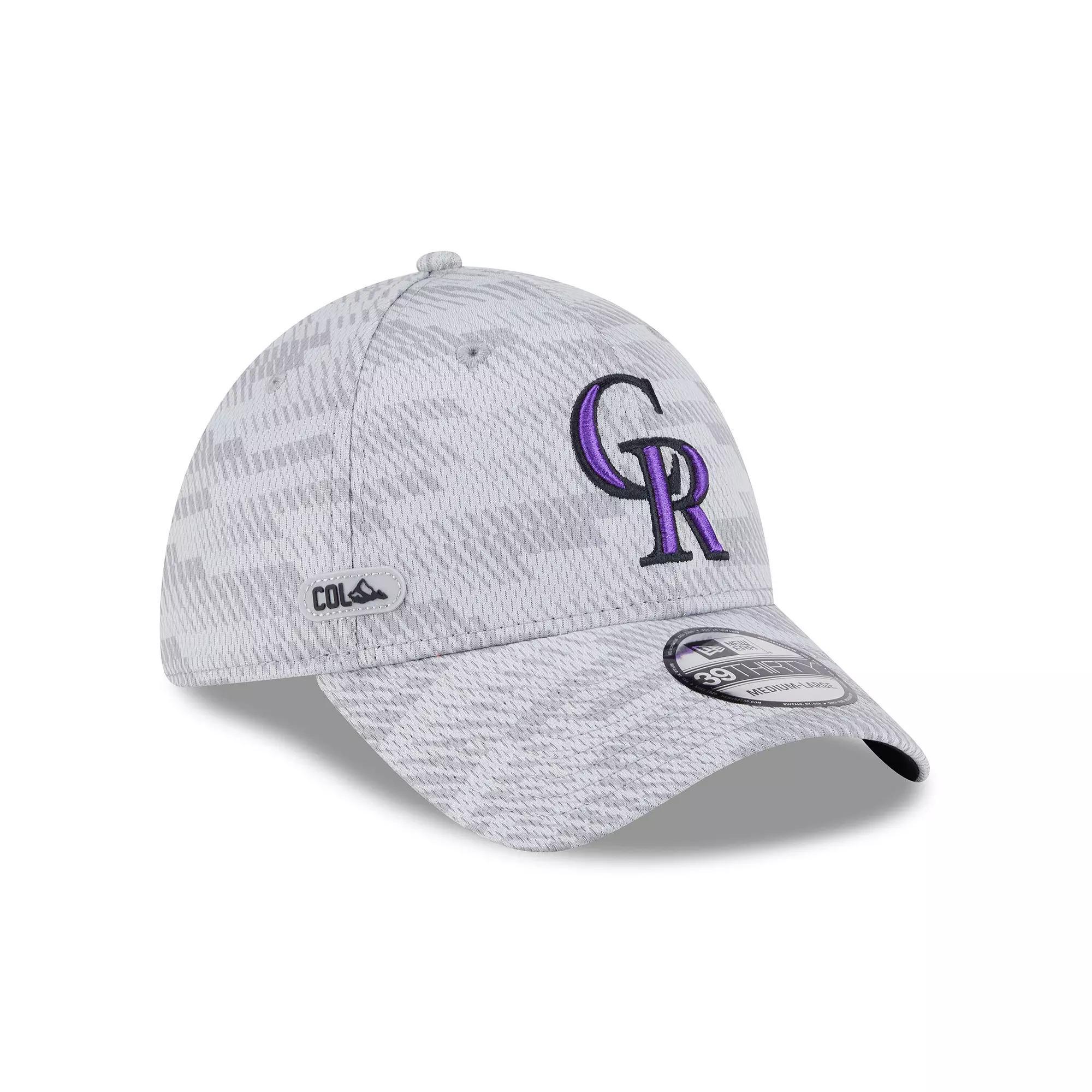 Mens New Era Gray Colorado Rockies 2025 MLB Clubhouse 39THIRTY Flex Hat Product Image