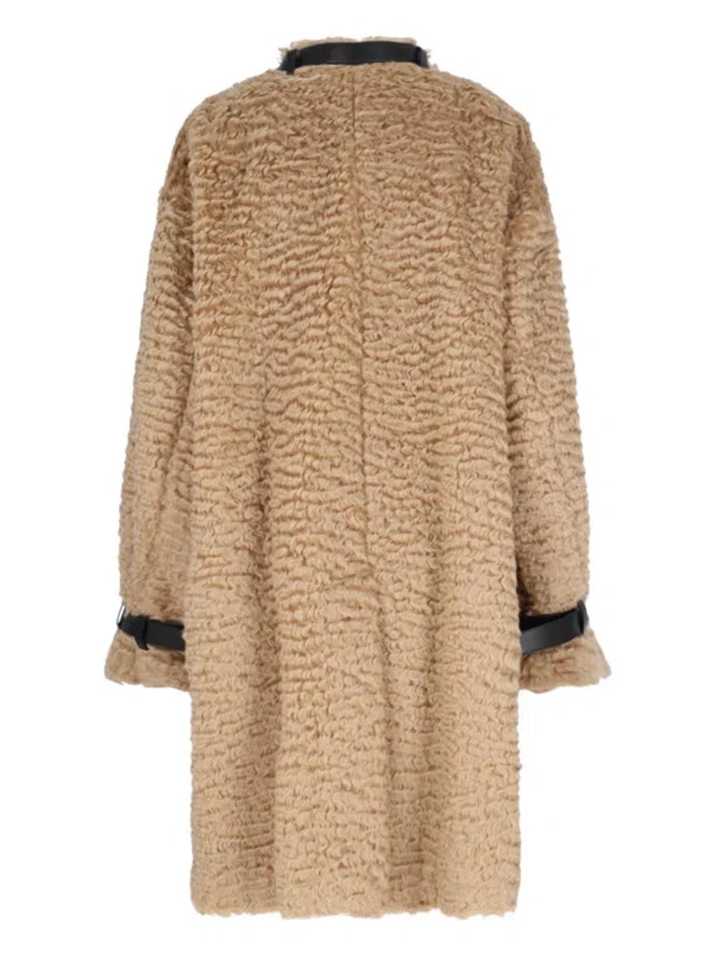 JIL SANDER Single-breasted Midi Coat In Beige Product Image