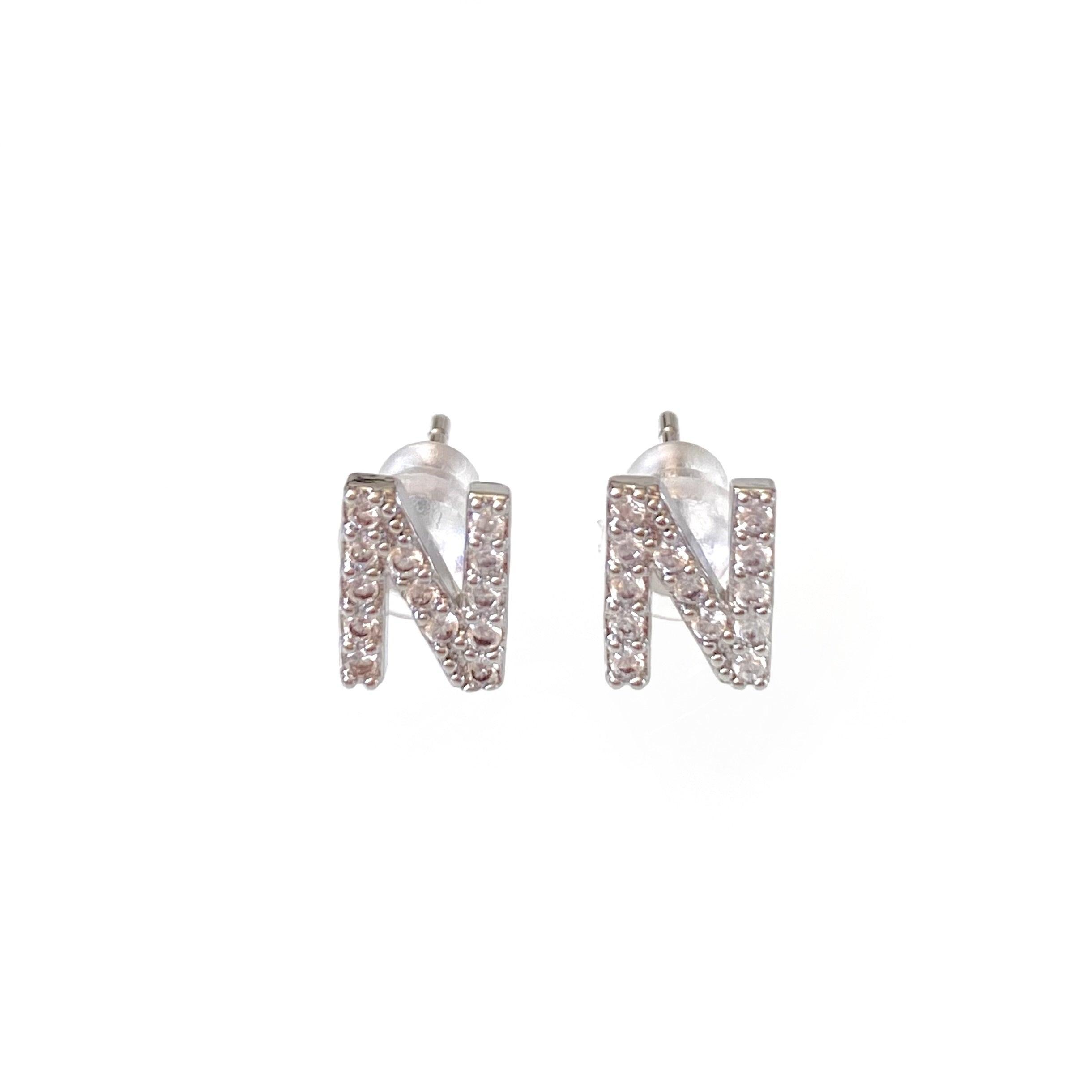 Silver Initial Studs Product Image