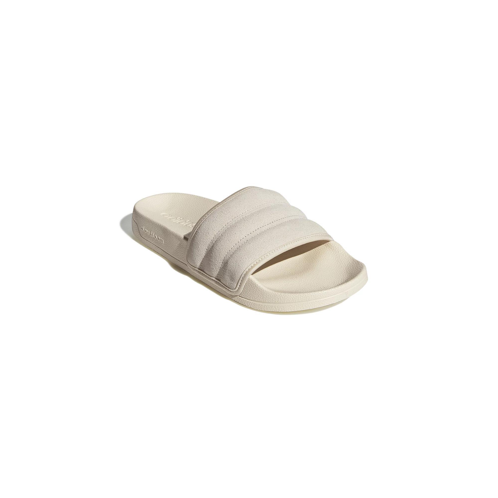 adidas adilette Womens Shower and Sportswear Puff Stripes Slide Sandals Ivory Product Image