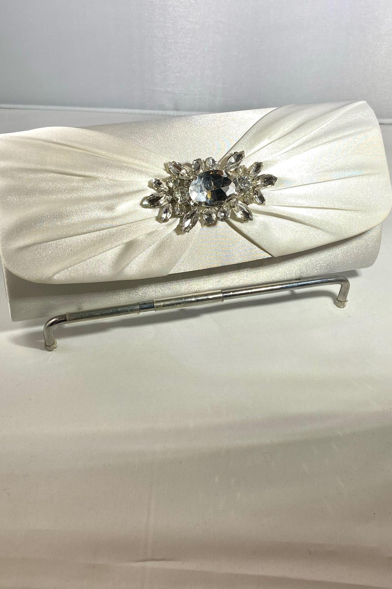 Satin Rhinestone Clutch Product Image