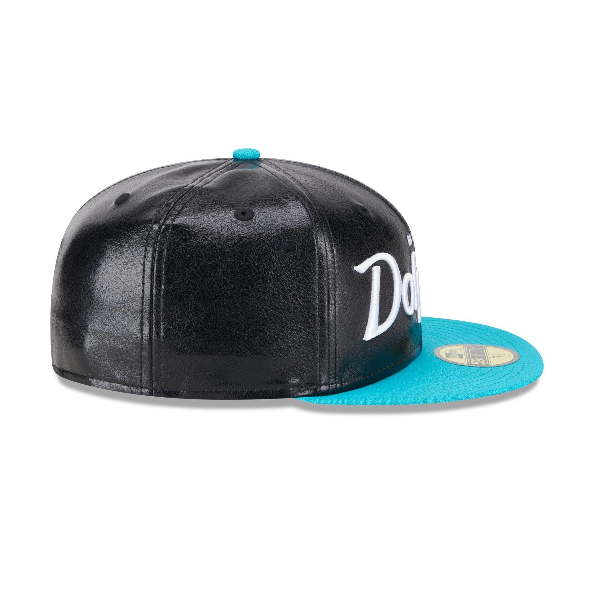 Miami Dolphins Faux Leather Crown 59FIFTY Fitted Hat Male Product Image