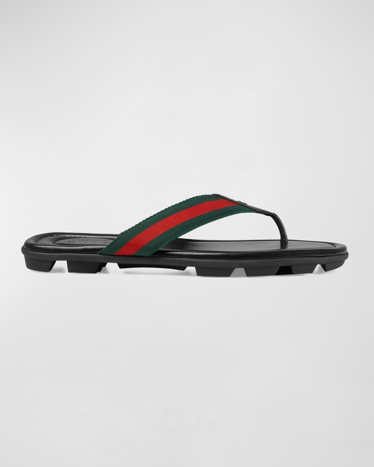 Men's Web Leather Thong Sandals Product Image