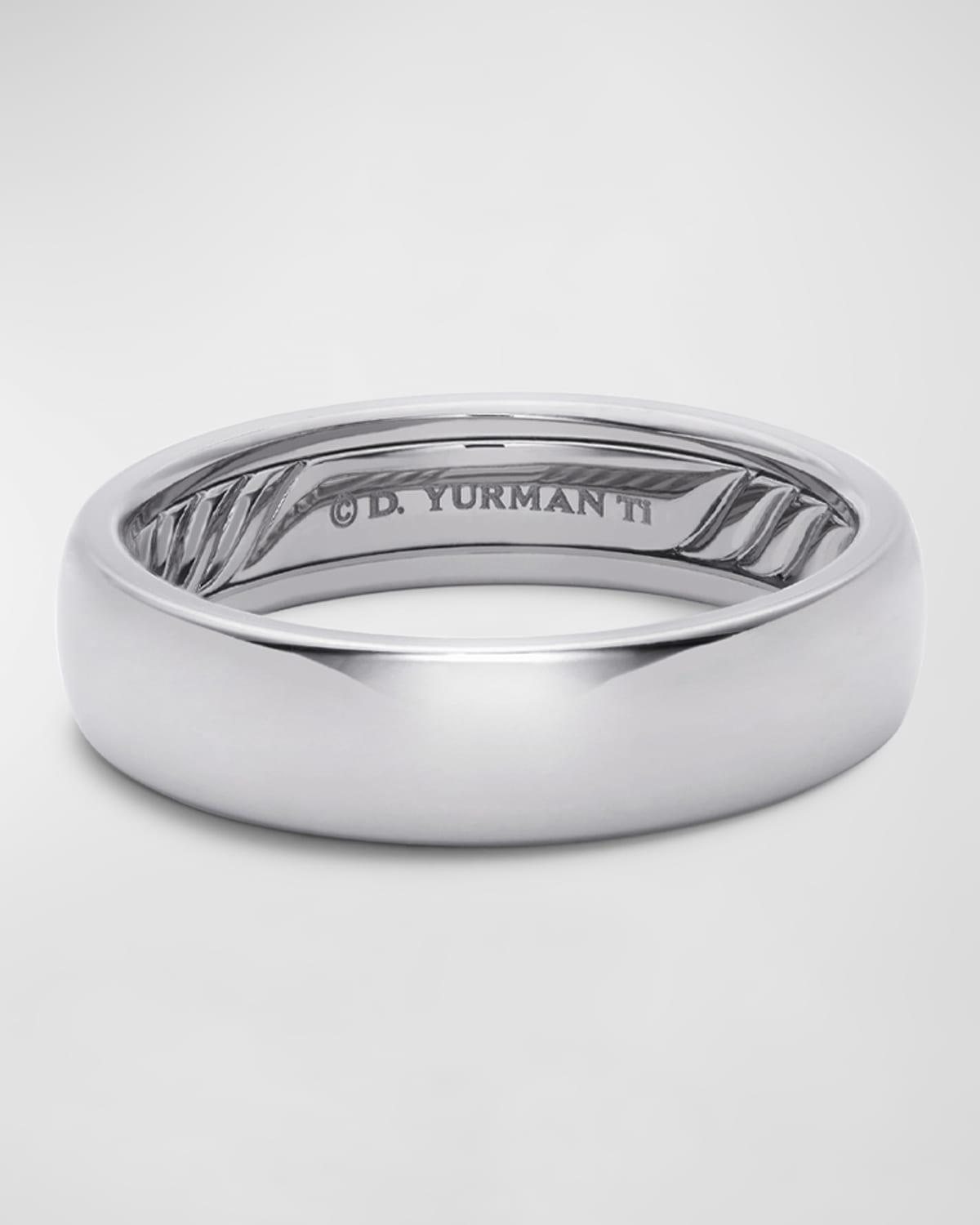 David Yurman Mens Gray Titanium Classic Polished Band Product Image