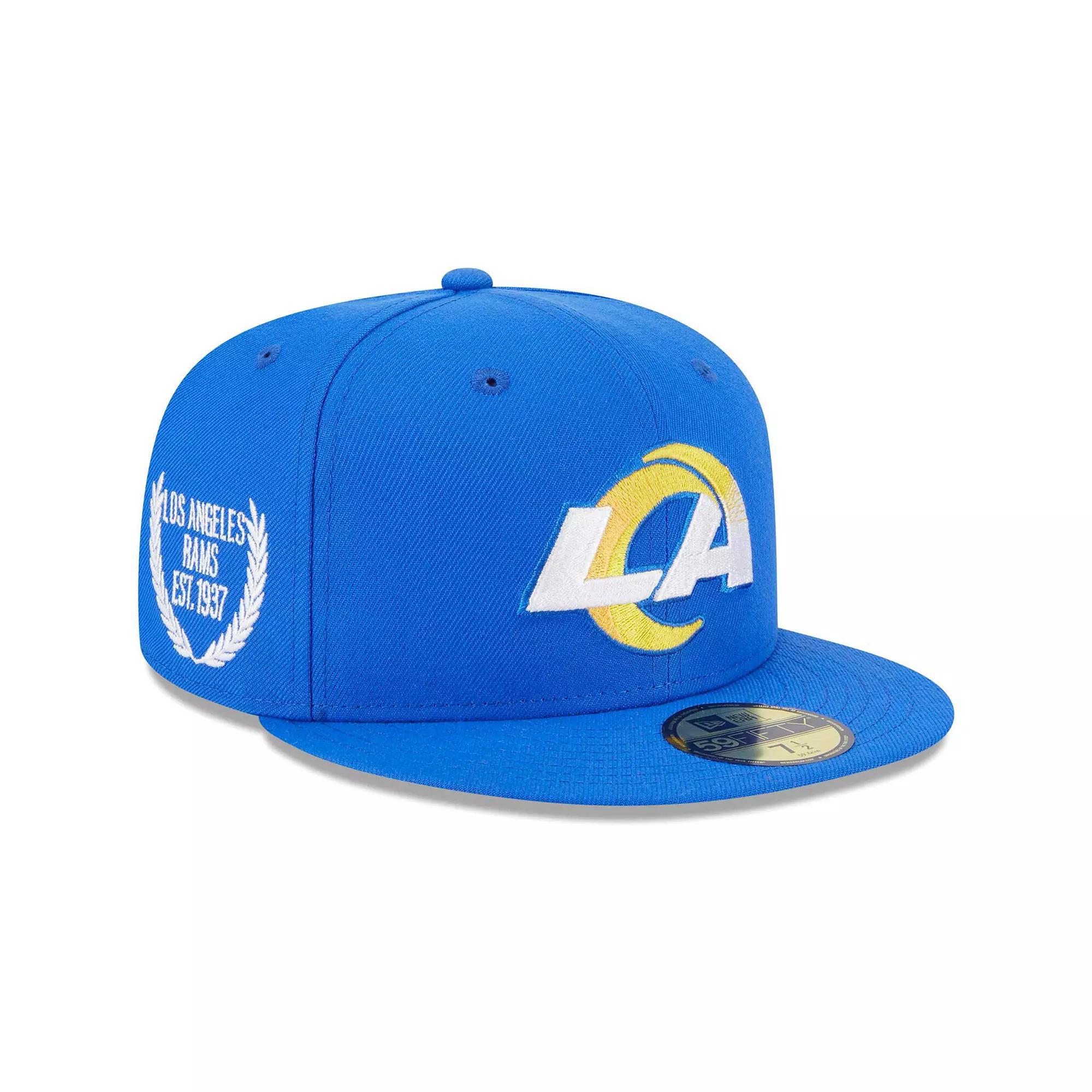 Men's New Era Royal Los Angeles Rams Camo Undervisor 59FIFTY Fitted Hat, Size: 7 3/4, Blue Product Image