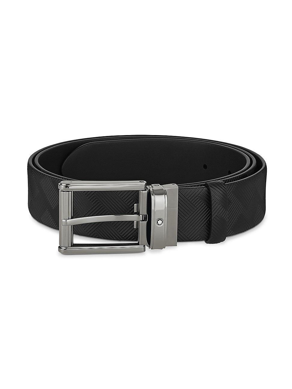 Mens Black Leather Belt Product Image