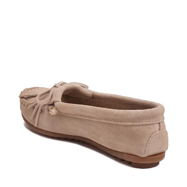 Minnetonka Kilty Suede Bow Detail Fringe Moccasins Product Image