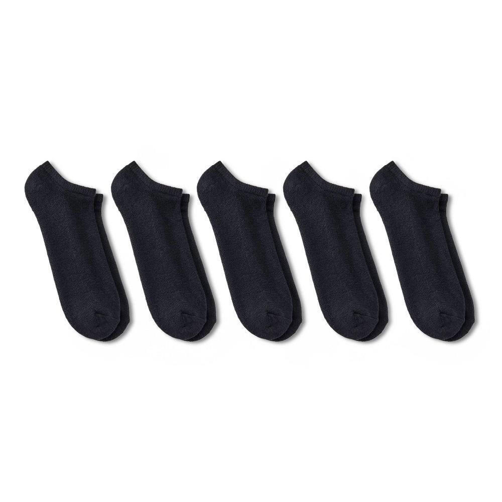 Men's No Show Socks 5pk - Dealworthy™ 6-12: Cushioned Sole, Midweight Knit, Size 6-12 Product Image